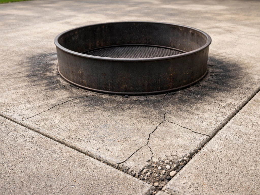 how to build fire pit on concrete patio