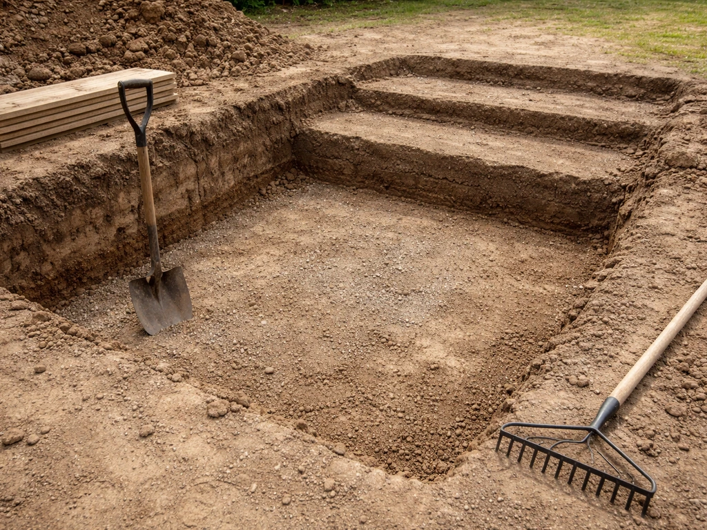 steps for stamped concrete patio