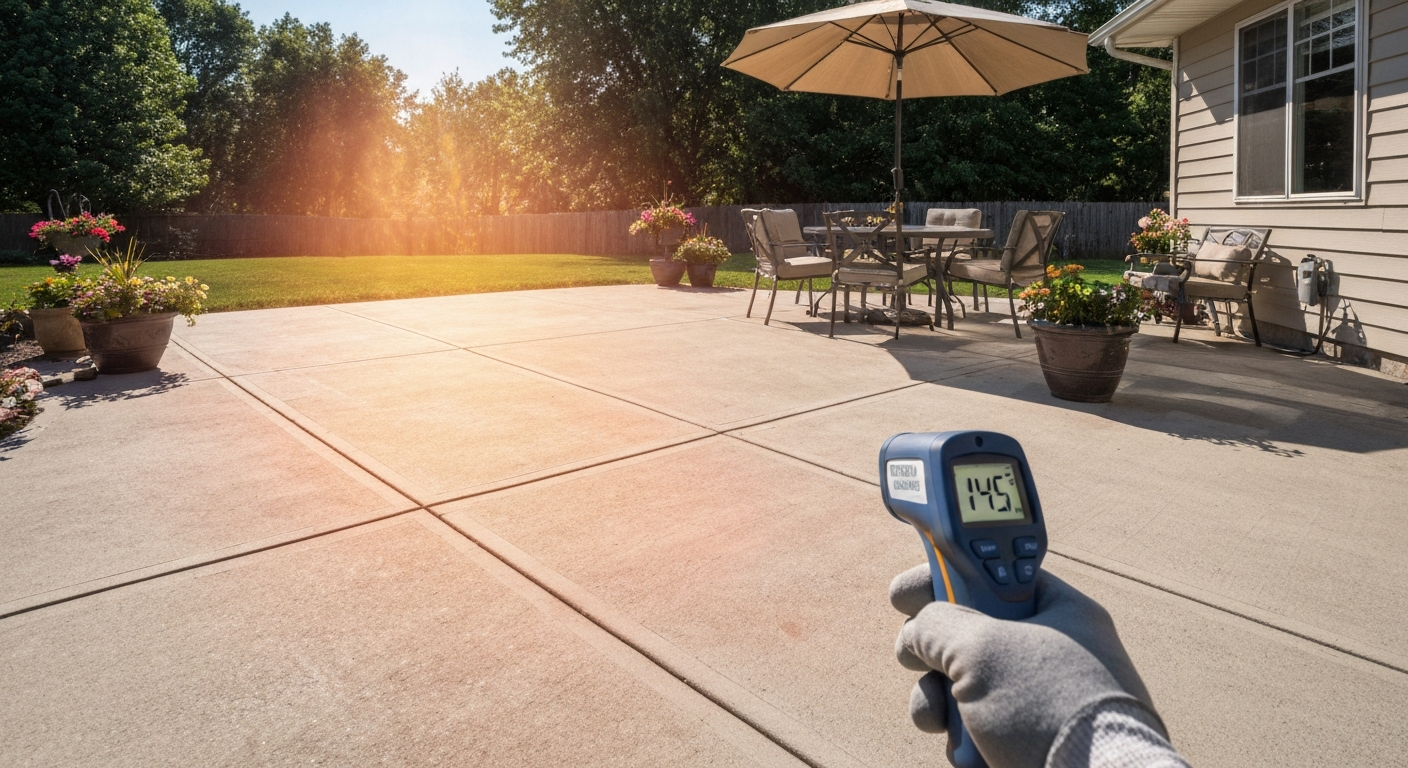 how to cool down concrete patio