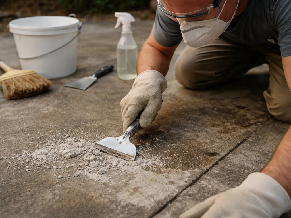 How to Remove Cement Patio Residue and Bonded Spots
