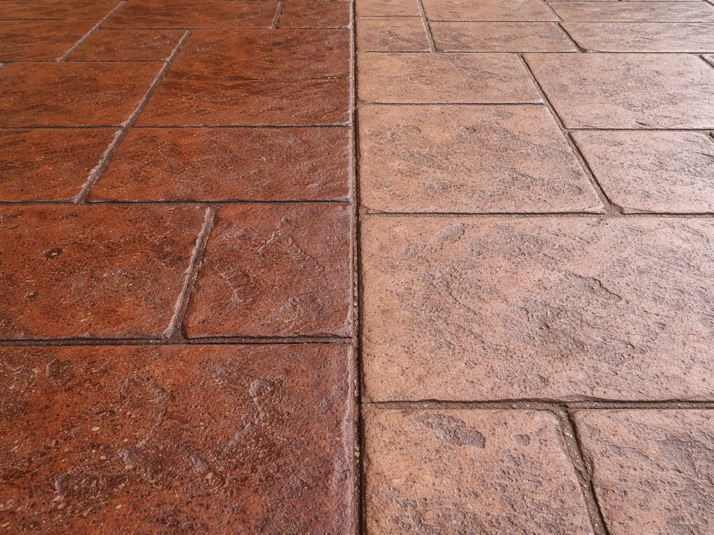 how to stamp a concrete patio