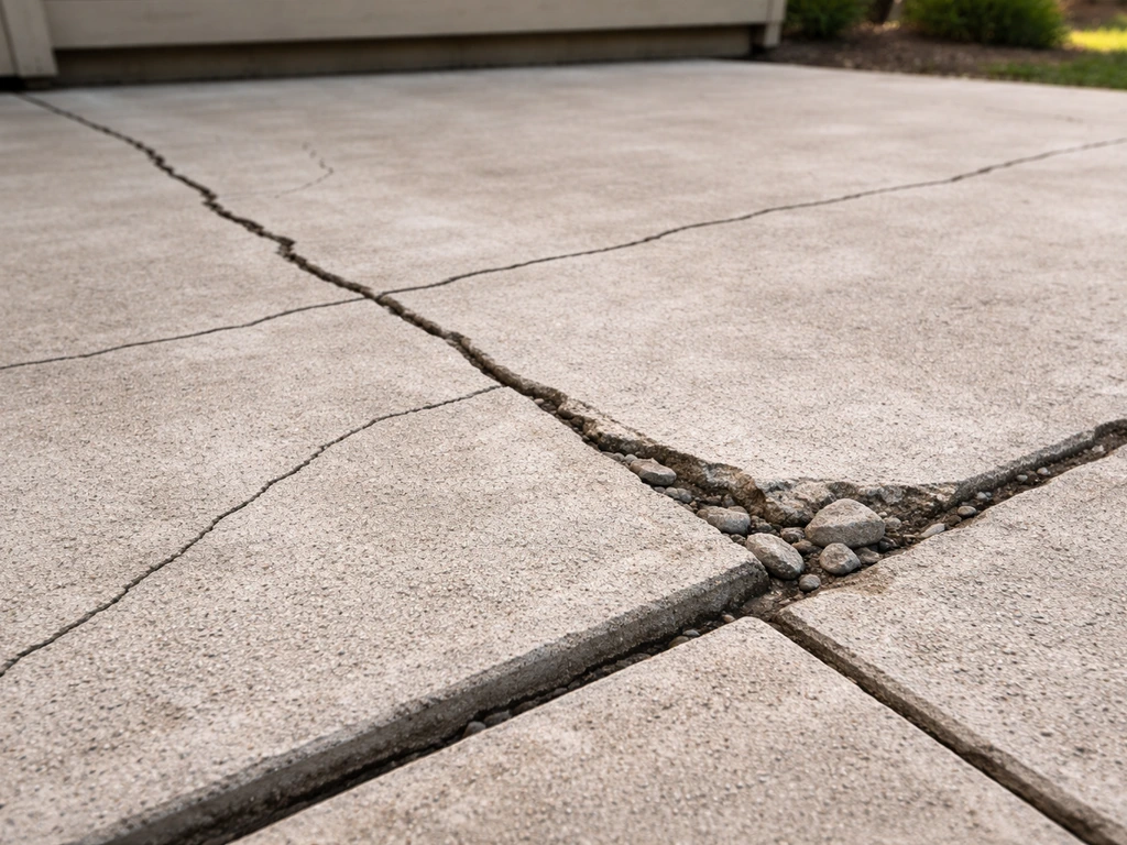 what to do with cracked concrete patio
