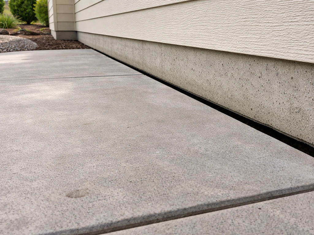 how to fill gap between house and concrete patio