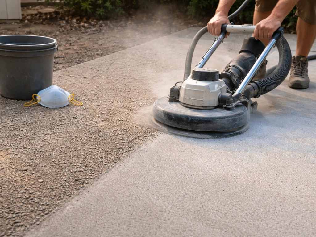 how to smooth out rough concrete patio