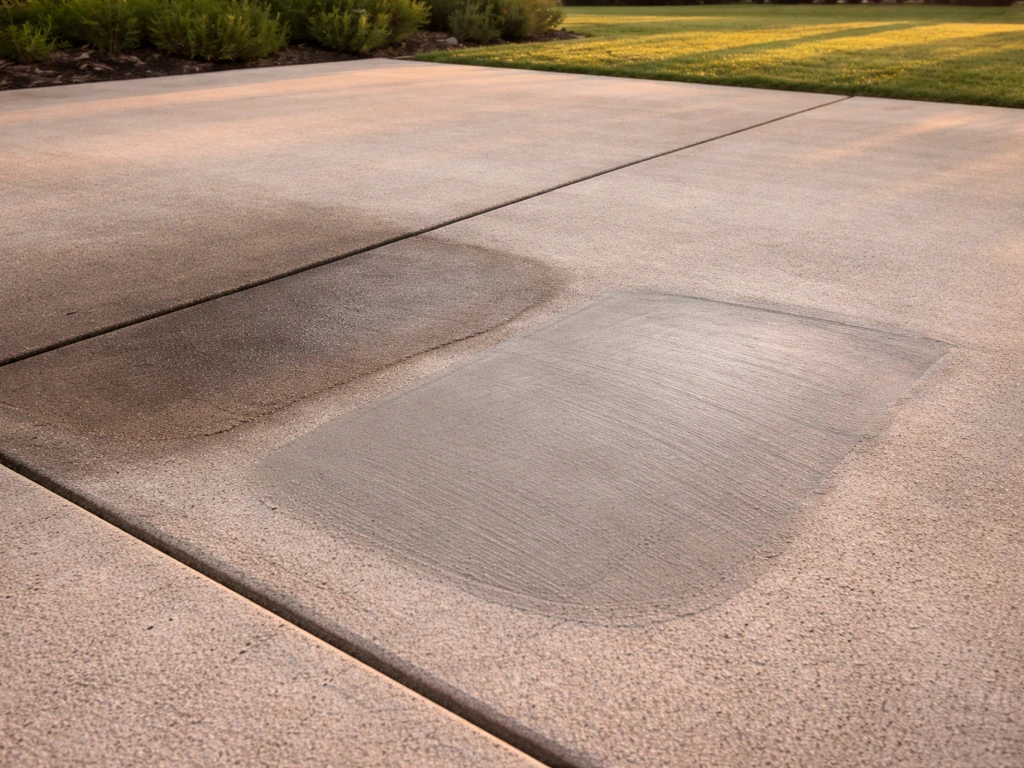 how to fix low spots in concrete patio