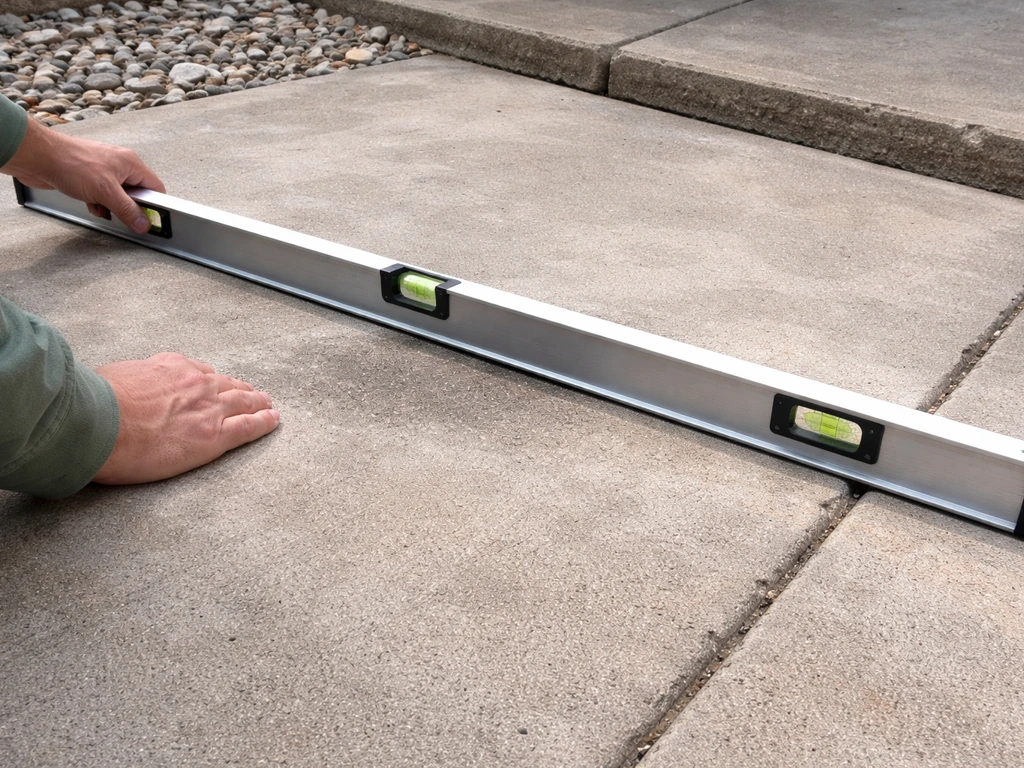 how to fix a low spot in concrete patio