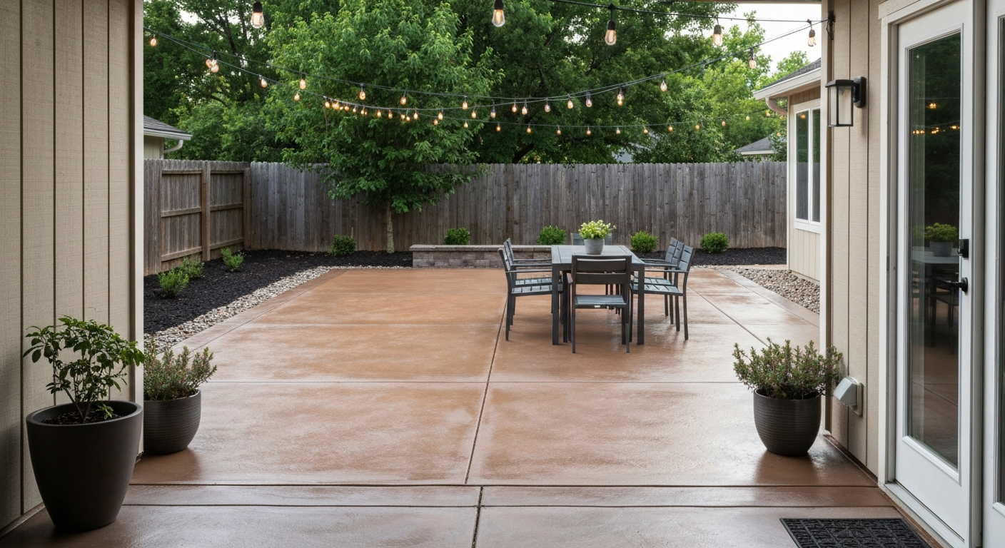 making a concrete patio look better