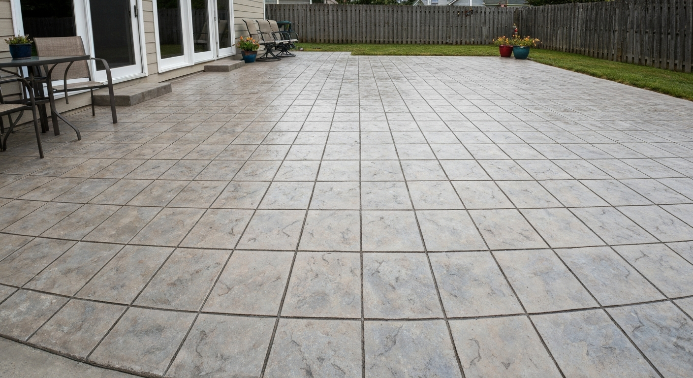 how to stencil a concrete patio